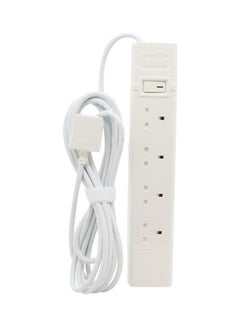 AL FANAR 4-Socket Extension Cord White 5meter  - Image 1