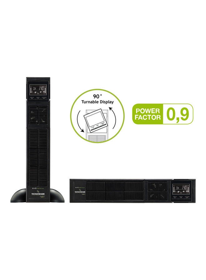 TECNOWARE - UPS EVO DSP PLUS 3600 Uninterruptible Power Supply with 8 IEC Outputs Black - Image 1