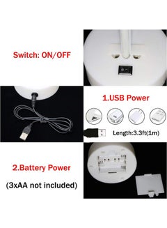 عربست مصباح نيون LED على شكل خفاش مع قاعدة حامل لديكور الغرفة أزرق 28 x 10 x 18سم  - Image 5