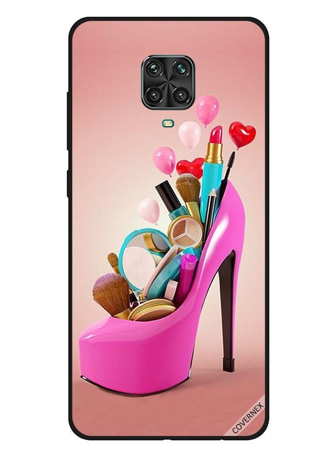 Covernex Shoe With Makeup Items Design Protective Case Cover For Xiaomi Redmi Note 9S/9 Pro Multicolour - Image 1