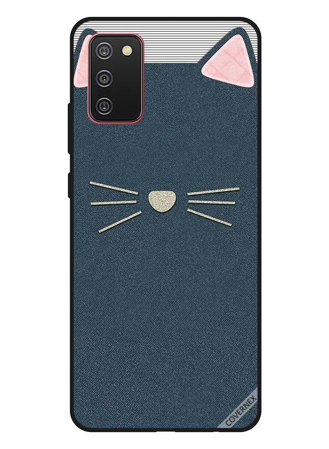 كوفرنيكس غطاء حماية واقٍ بتصميم جلد على شكل قطة لهاتف سامسونج جالاكسي A02s/F02s متعدد الألوان - Image 1