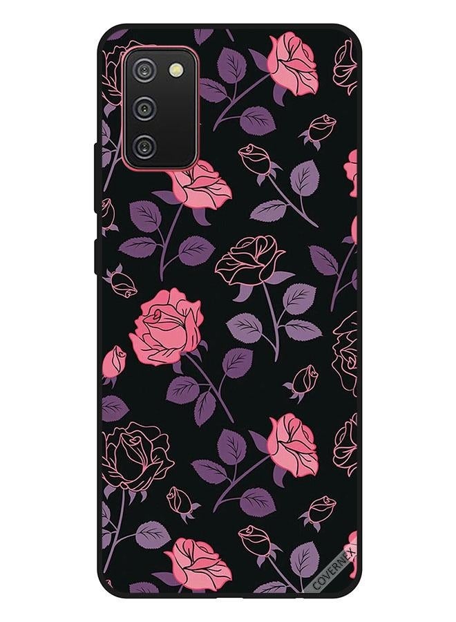 Covernex Samsung Galaxy A02s Protective Case Cover Printed Featuring Pink And Purple Flowers DESIGN_0221 - Image 1