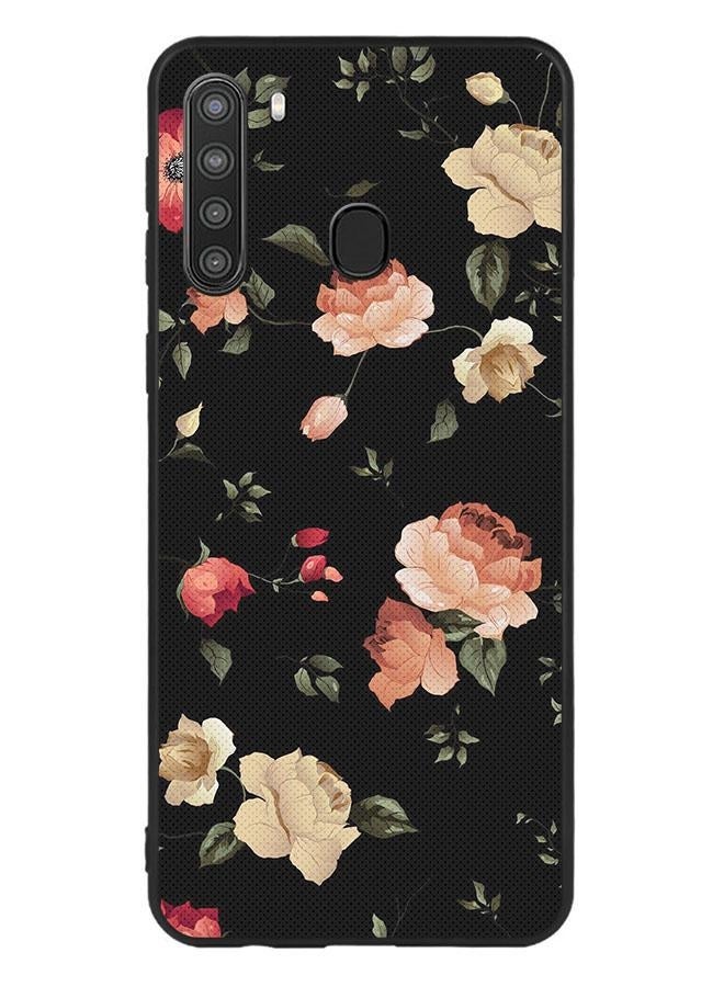 Covernex Colorful Lotus Design Protective Case Cover For Samsung Galaxy A21 Multicolour  - Image 1
