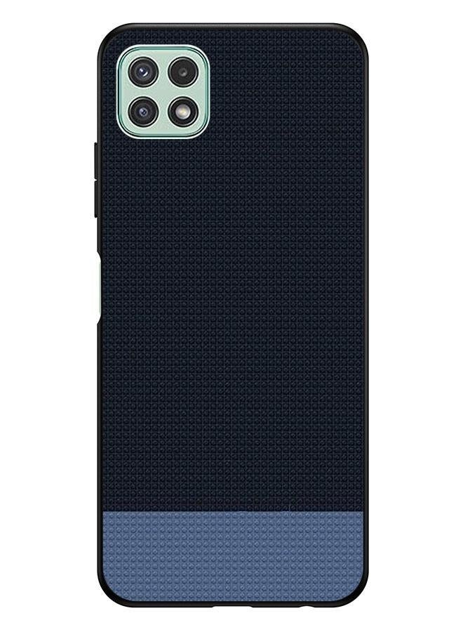 Covernex Samsung Galaxy A22 5G Protective Case Cover Printed Featuring Blue Doted Shapes Pattern DESIGN_0044 - Image 1