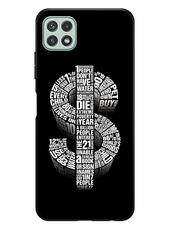 كوفرنيكس غطاء حماية واقٍ بتصميم شعار الدولار لهاتف سامسونج جالاكسي A22 بتقنية 5G متعدد الألوان - Image 1