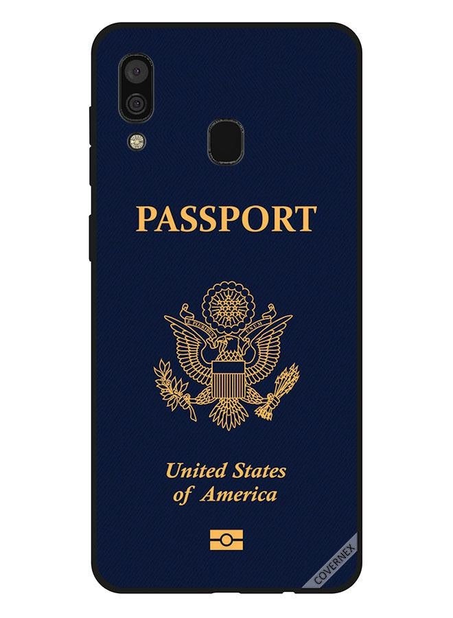 Covernex Samsung Galaxy A30 Protective Case Cover Printed Featuring Usa Passport DESIGN_0279 - Image 1
