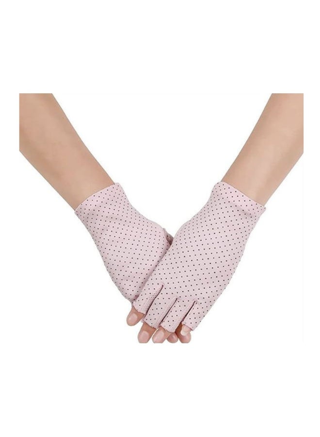 شو وو زوج قفازات كاجوال مزينة بطبعة وردي  - Image 4