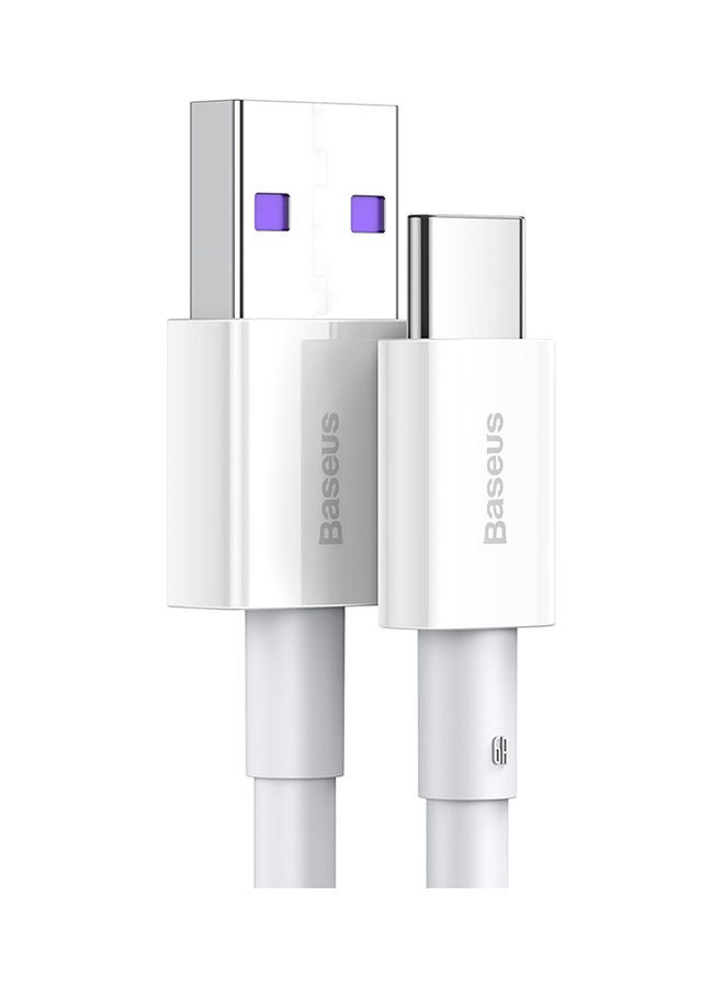 Baseus 66W USB C Cable Superior Series USB A to Type C Data Cable Compatible for Samsung Galaxy, Nintendo Switch, Huawei Mate Book X Pro iPad mini 6 etc. 2 Meter White  - Image 2