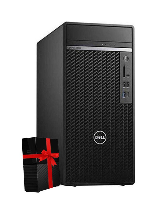 ديل الكمبيوتر المكتبي أوبتيبليكس 7080 بمعالج إنتل كور ‎I7 10700‎/ ذاكرة رام 4 جيجابايت/ محرك أقراص HHD سعة 1 تيرابايت/ نظام التشغيل أوبونتو + محرك أقراص صلبة محمول من ويسترن ديجيتال سعة 6 تيرابايت أسود - Image 1
