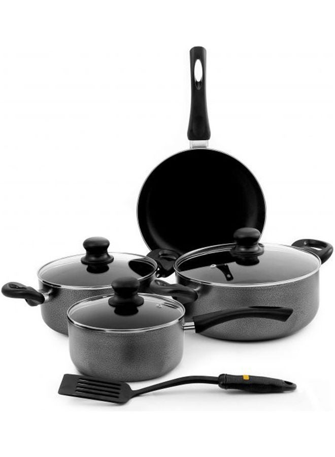 Royalford 8 Piece Attractive Non Sticky Cookware Set Black 90x50x40cm - Image 1