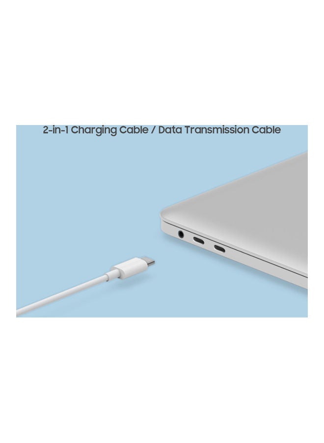 شاومي 2-In-1 Type-C To Lightning Data Sync And Charging Cable White - Image 4