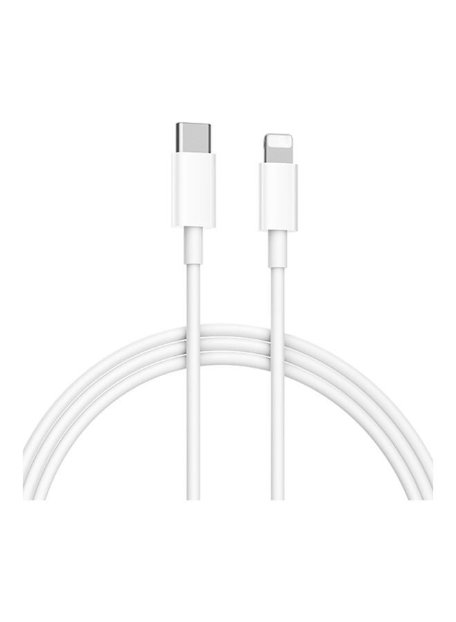 شاومي 2-In-1 Type-C To Lightning Data Sync And Charging Cable White - Image 1