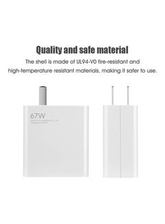 شاومي شاحن سريع 67 واط ومجموعة كابل شحن USB من النوع C 6 أمبير  - Image 4