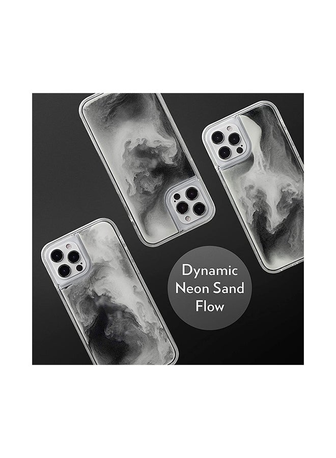 Theodor Full Body Protection with Raised Bezel Flowing Glitter Sand Liquid Case for iPhone 12 Pro Max Blue - Image 5