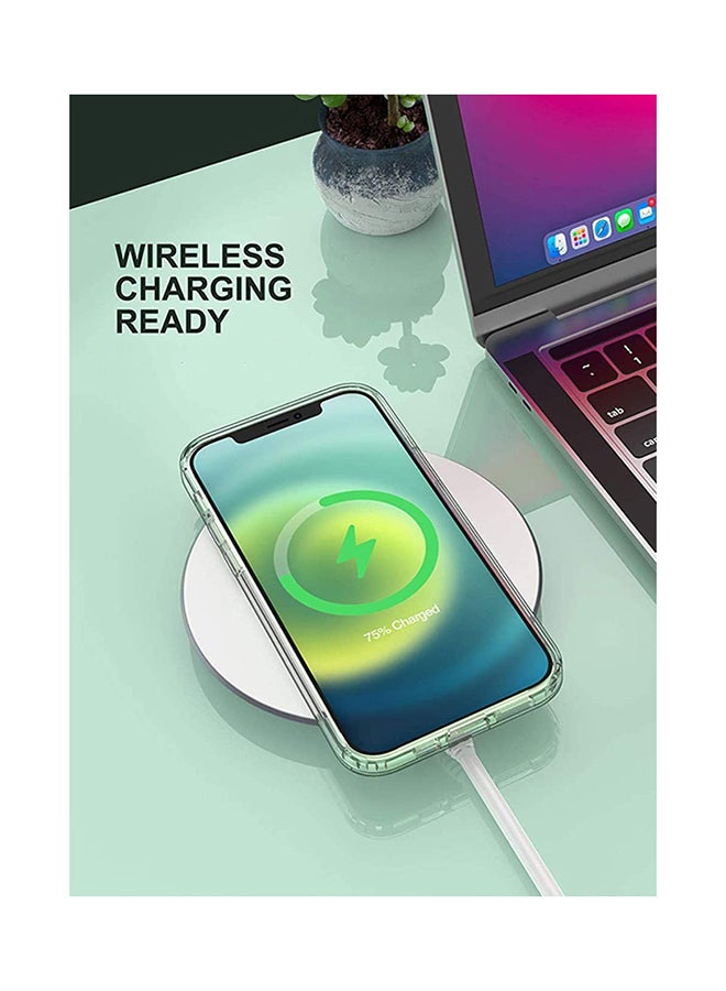 Theodor Full Body Protection with Raised Bezel Flowing Glitter Sand Liquid Case for iPhone 12 Pro Max Dark Blue - Image 4