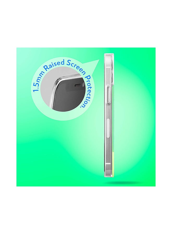 Theodor Full Body Protection with Raised Bezel Flowing Glitter Sand Liquid Case for iPhone 12 Pro Max Green - Image 4