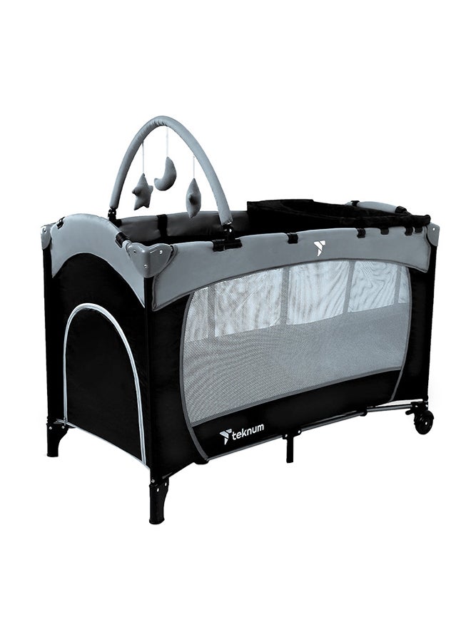 TEKNUM - Explorer Playard And Cot, 0-3 Years- Grey - Image 1