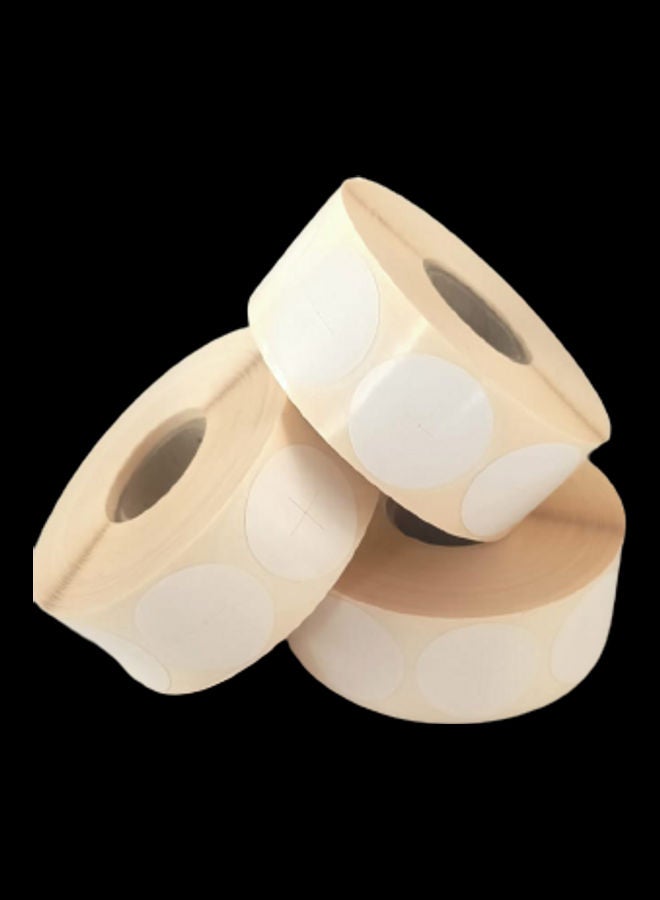 Pack Of 3 Thermal Barcode Labels Roll White/Yellow