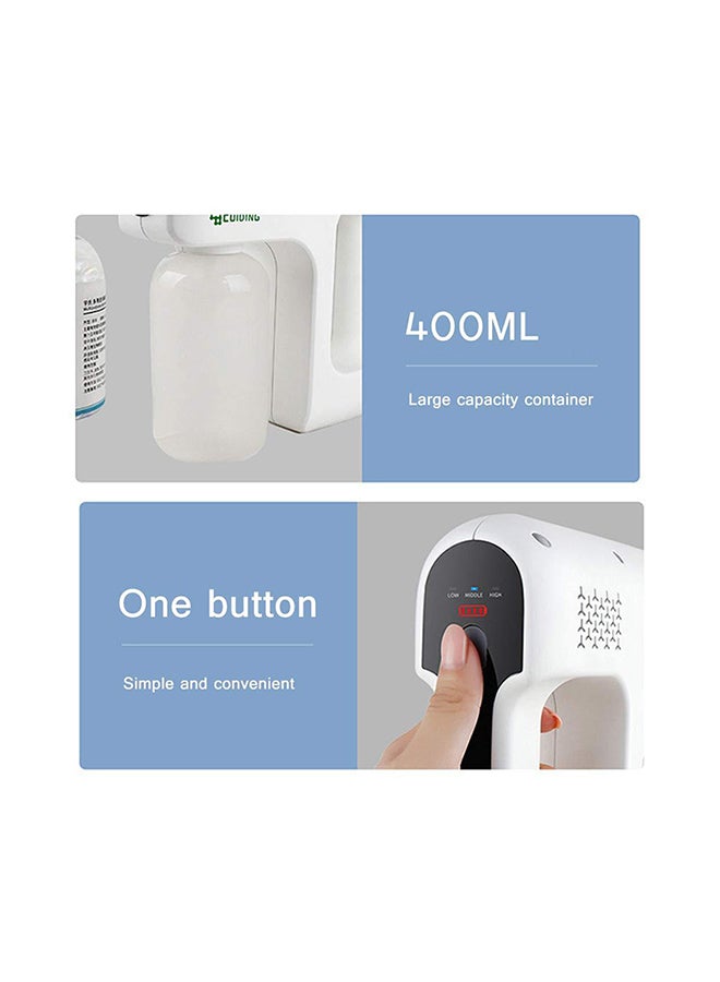 Mi VAZA - ULV Fogging Machine Handheld Wireless Nano Disinfection Steam Gun with Blue Light Electric ULV Wireless Sprayer Portable Fogger Machine CD06 White - Image 1