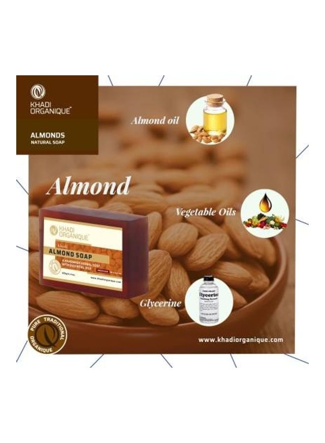 Khadi ORGANIQUE Almond Soap . 125grams - Image 1