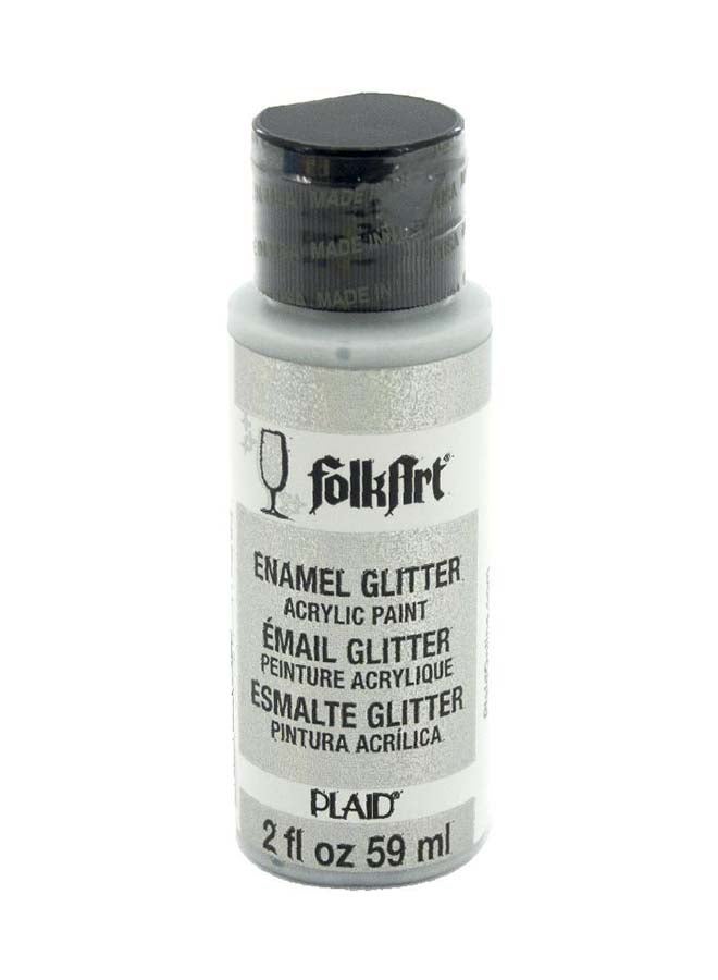 PLAID Acrylic Paint Enamel Glitter Silver