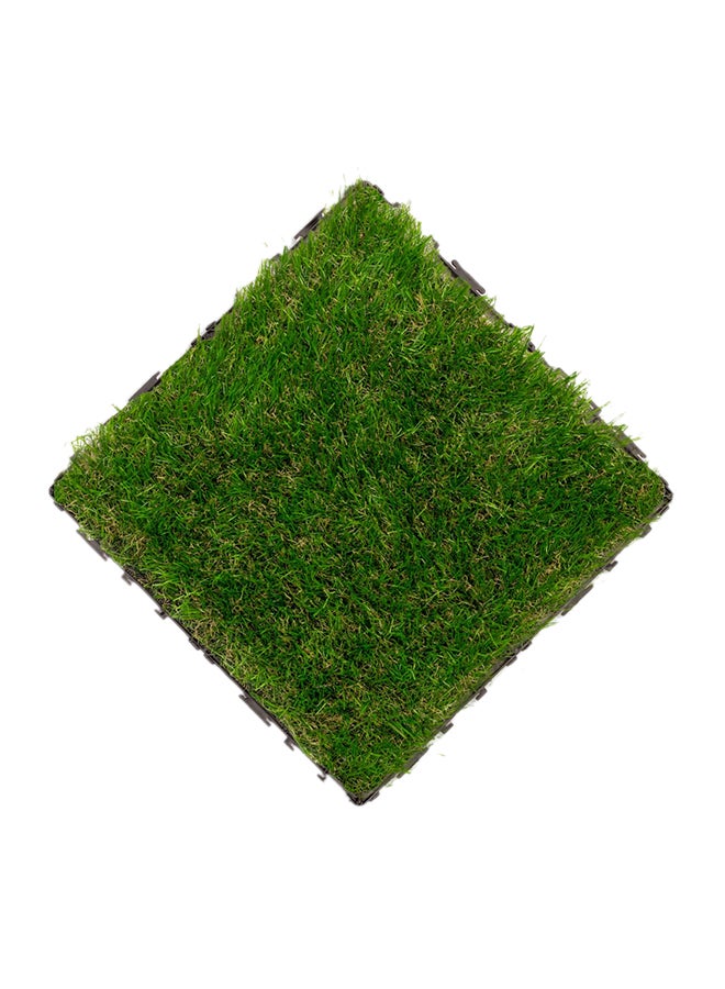 روزيتا بلاط عشب صناعي متشابك مكون من 11 قطعة أخضر 30x30x2.2سم - Image 1