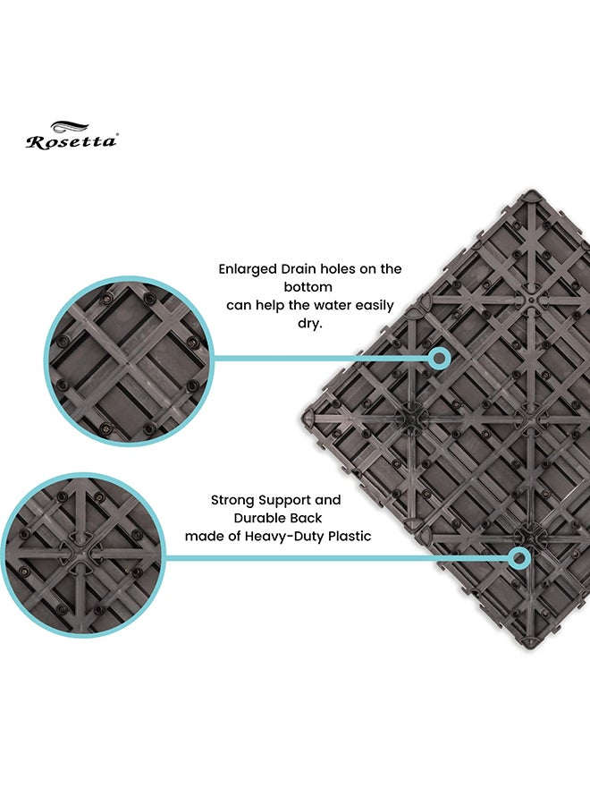 روزيتا بلاط عشب صناعي متشابك مكون من 11 قطعة أخضر 30x30x2.2سم - Image 5