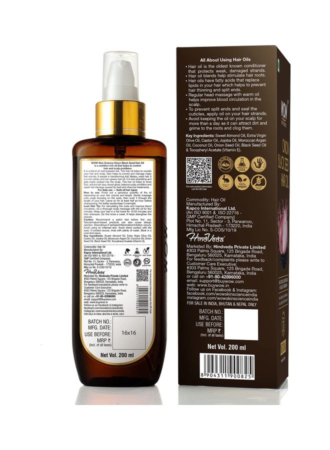 Skin Science Onion Black Seed Hair Oil Multicolour 200ml - v1630399368/N50579952A_3