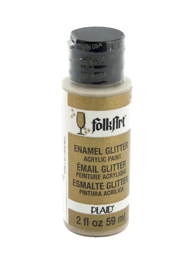 PLAID Acrylic Paint Enamel Glitter Gold