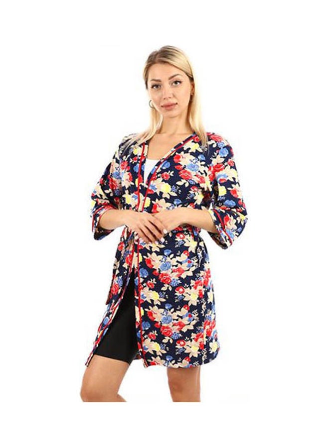 Caesar - Women Flory Robe With Belt Multicolour - Image 1