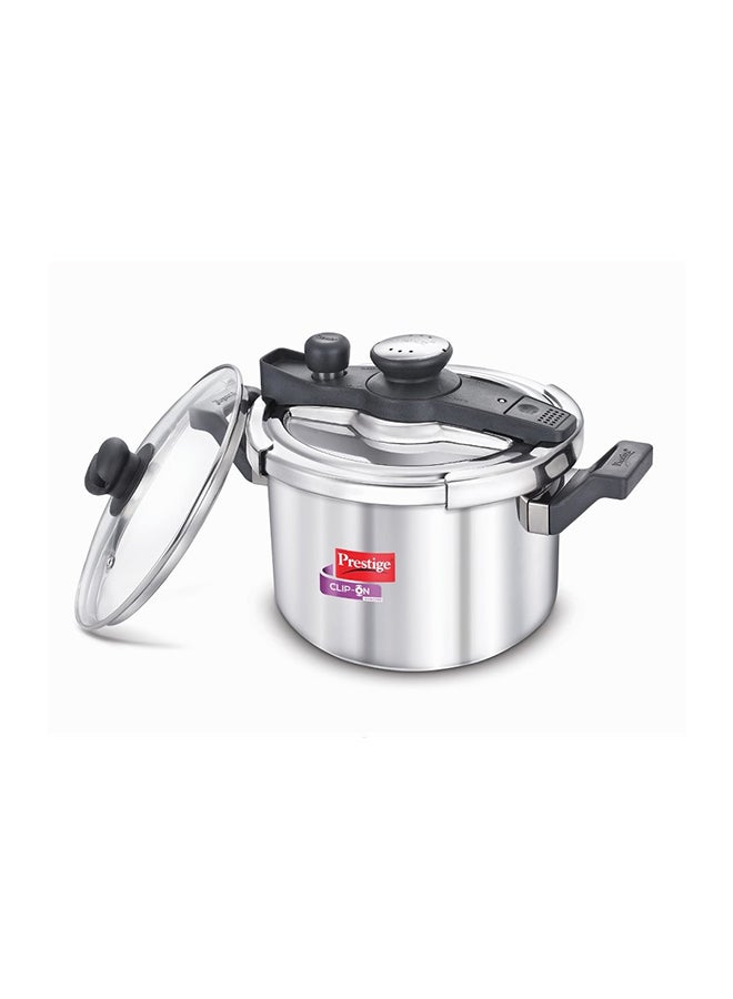 Prestige CLIP-ON Svachh Stainless Steel Pressure Cooker + Free Winsor Silicone Scrubber Gloves 5Liters  - Image 2