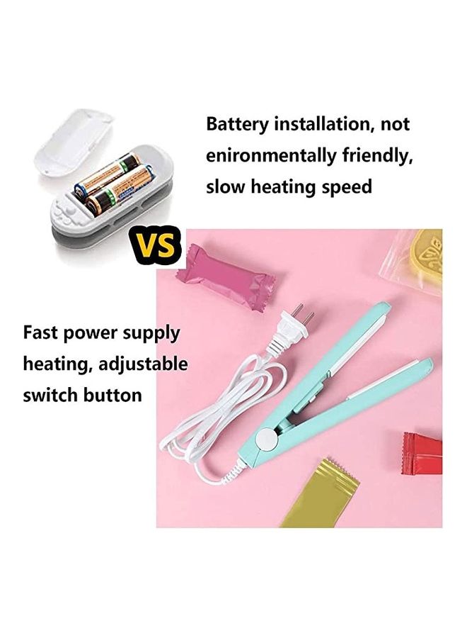 بي جي إم كيس طعام صغير محمول باليد لحبس الحرارة، ورق تسخين معلق بتصميم مموج للتحكم الذكي لتخزين الطعام بشكل محكم مع كابل طاقة بمقاس 43.1 بوصة (لون وردي) متعدد الألوان - Image 2