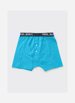 Printed Low-Rise Boxer Turquoise