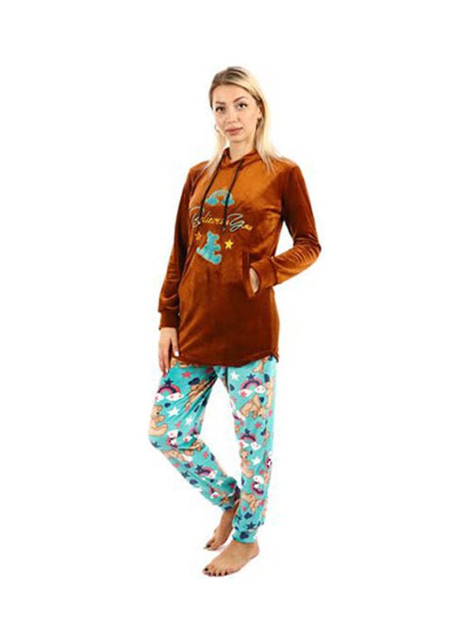 Caesar Velvet Training Suit Brown  - Image 1