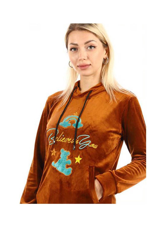 Caesar Velvet Training Suit Brown  - Image 4