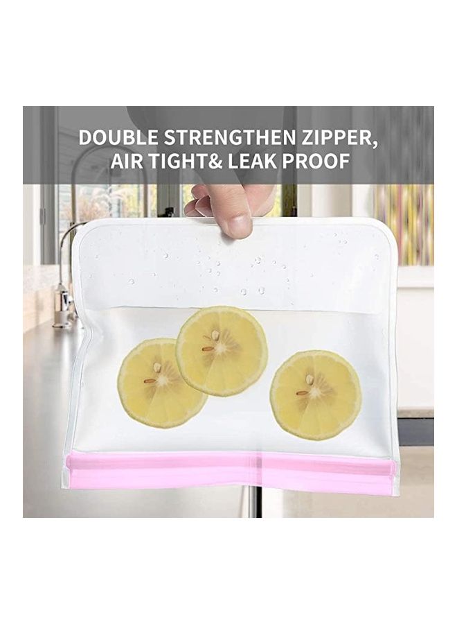 BGM 10-Piece Reusable Plastic Freezer Bag Set Clear 10.2x7.8, 8.4x7, 8.4x4.7inch - Image 3