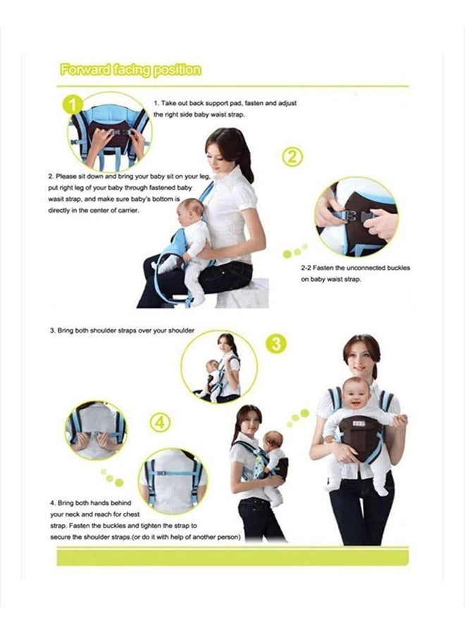 Bethbear - Shoulder Baby Carrier-	Blue/Black - Image 1