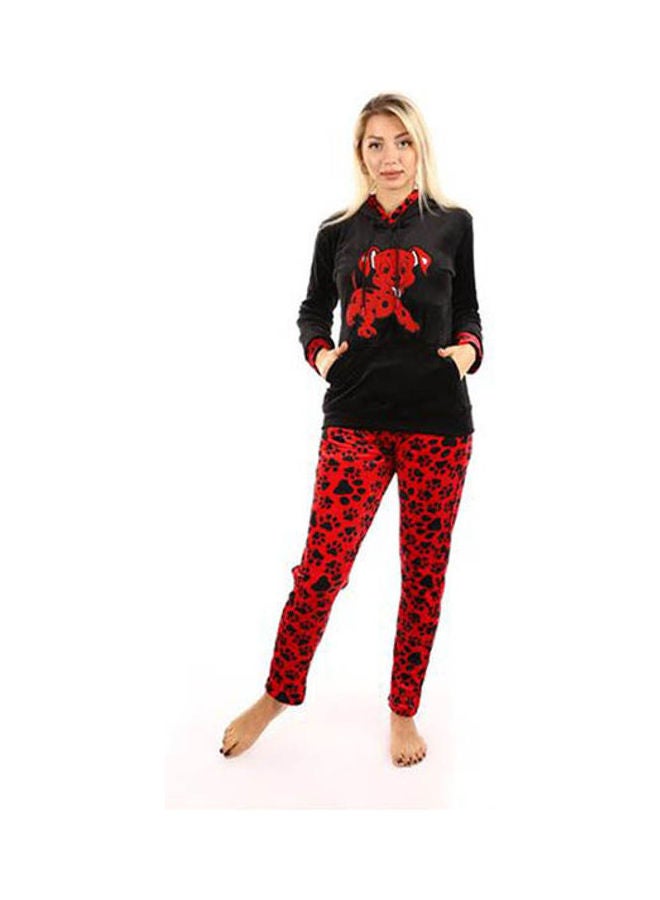 Caesar - Velvet Training Suit Red - Image 1