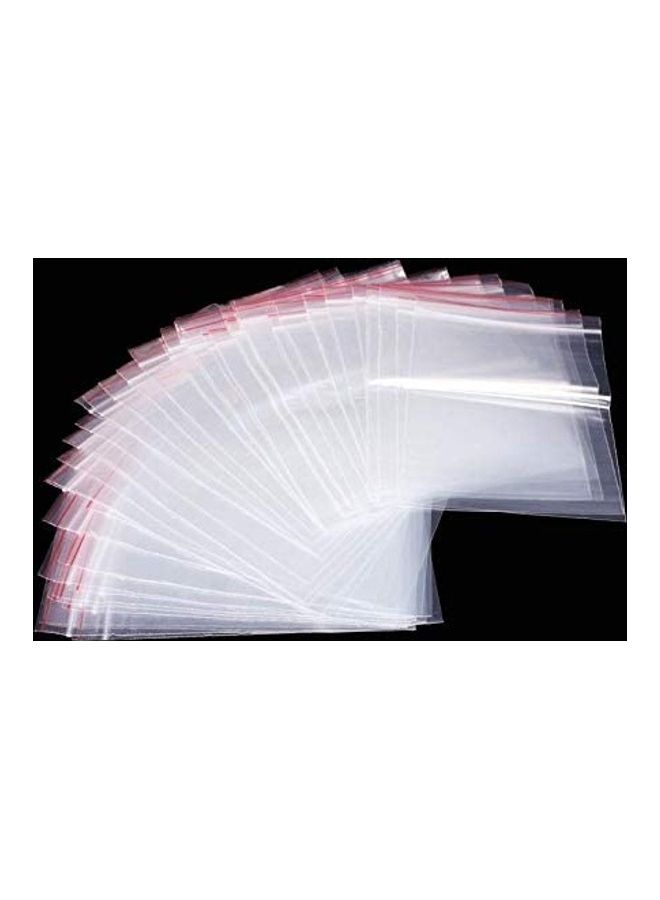 BGM 100-Piece Poly Zipper Bag Clear 6.3x9.1inch  - Image 1