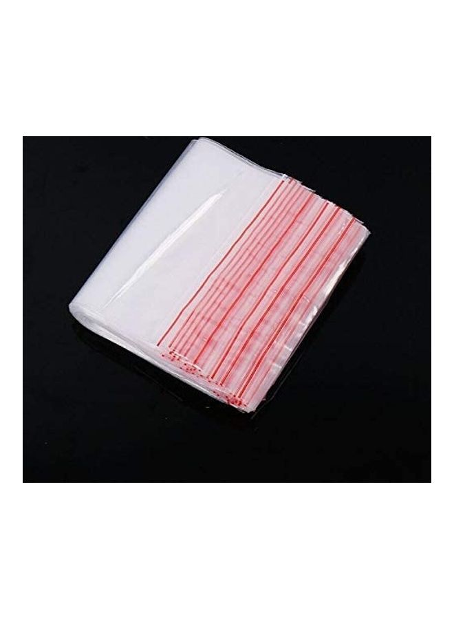 BGM 100-Piece Poly Zipper Bag Clear 6.3x9.1inch  - Image 2