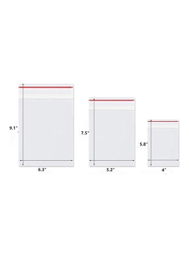 BGM 100-Piece Poly Zipper Bag Clear 6.3x9.1inch  - Image 3