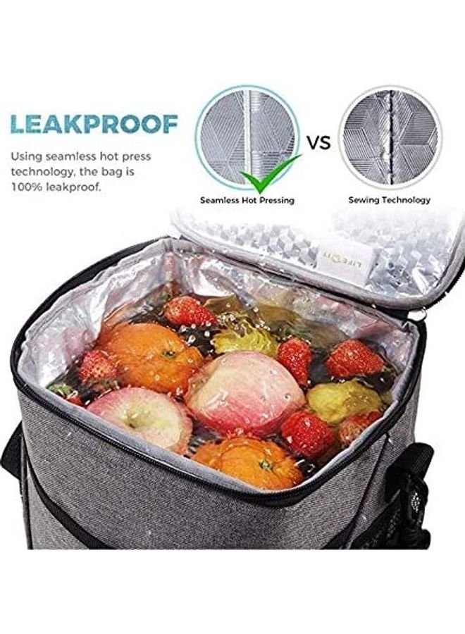 BGM Insulated Lunch Bag Grey/Black 9Liters  - Image 2
