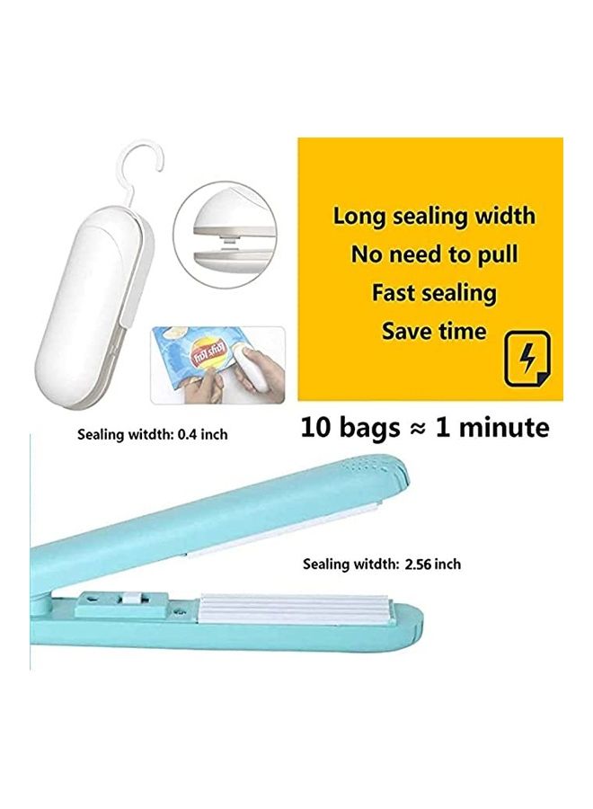 بي جي إم آلة تغليف أكياس الطعام بالحرارة صغيرة بتصميم ختم مموج أزرق 25x0.78بوصة - Image 2