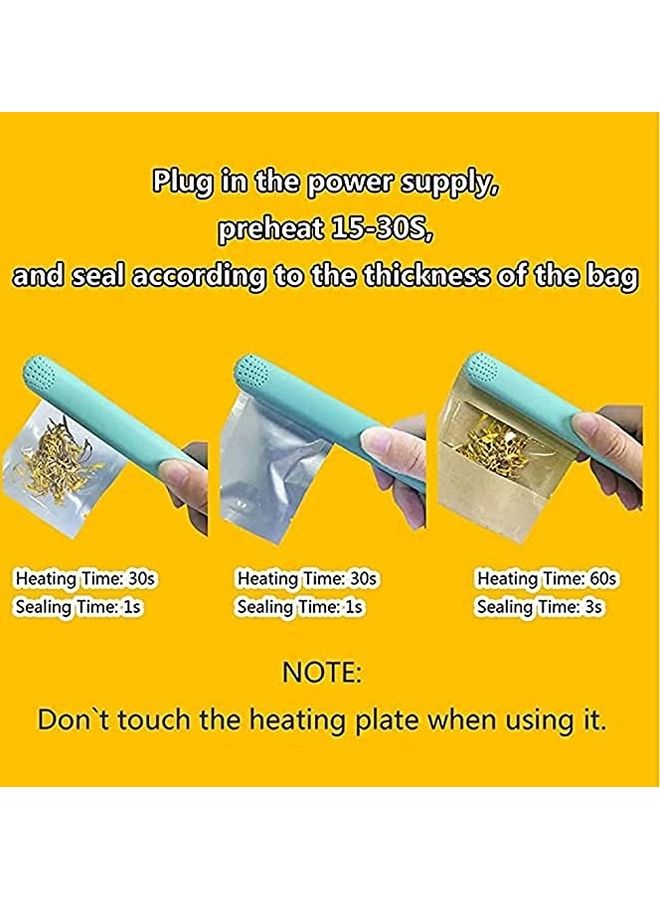 بي جي إم آلة تغليف أكياس الطعام بالحرارة صغيرة بتصميم ختم مموج أزرق 25x0.78بوصة - Image 3