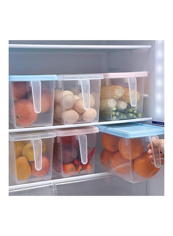 4-Piece Fridge Plastic Food Storage Container Clear 31x15x16cm