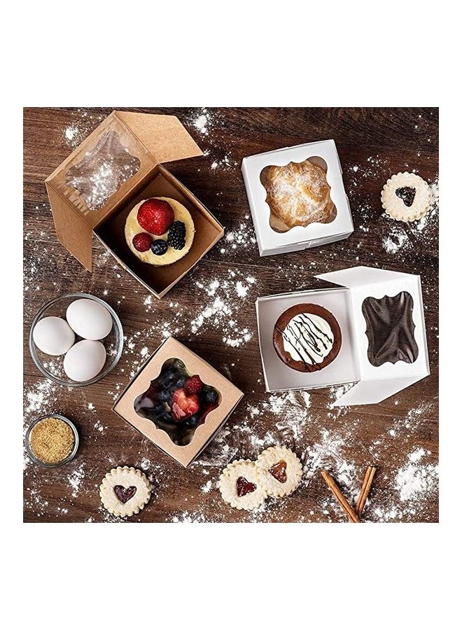 BGM 20-Piece Cardboard Boxe Set White/Brown 4x4x2.5inch  - Image 2