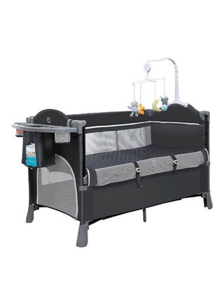4 In 1 Baby Bedside Co - Sleeper Bassinet And Playpen With Rocker Grey - v1630404120/N50567984A_1