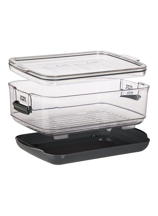 بي جي إم علبة غداء من البلاستيك شفاف/رمادي - Image 2