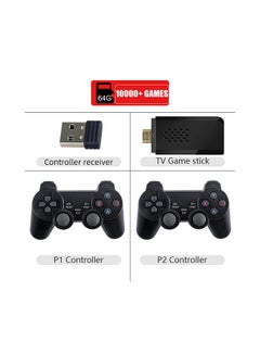 Y3 Slim  HD TV Game Console With 64G Card 10000 Games 2 Controllers With 1 Stick - v1630404358/N50366551A_1