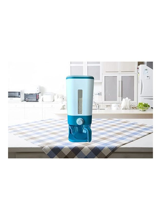 BGM Rice Dispenser With Measuring Cup Blue/White 12kg  - Image 2